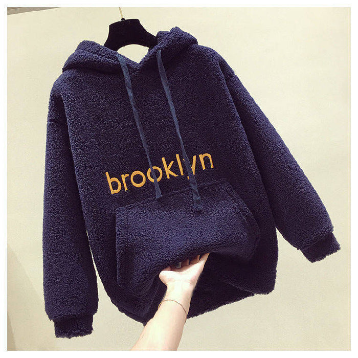 Ladies Cozy Fleece Hoodie with Kangaroo Pocket Lisslune