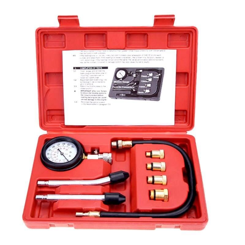 Lisslune | Motor Cylinder Tester Compression Set with Multiple Adapters