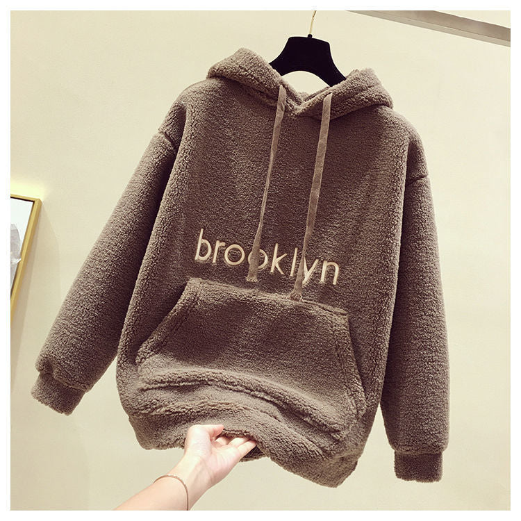 Ladies Cozy Fleece Hoodie with Kangaroo Pocket Lisslune
