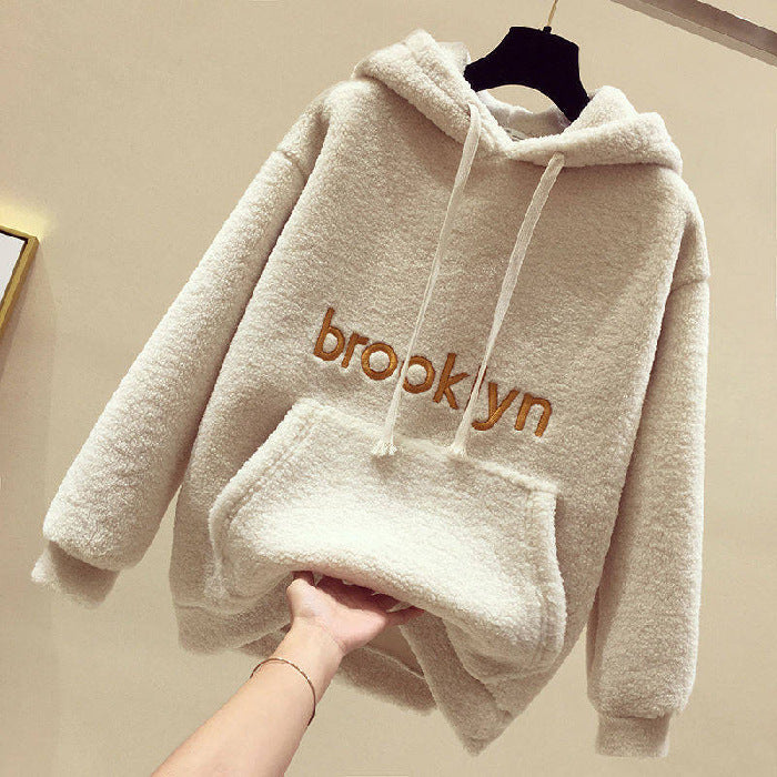 Ladies Cozy Fleece Hoodie with Kangaroo Pocket Lisslune