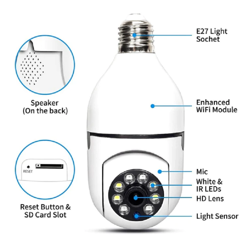 Lisslune | Wireless WiFi Light Bulb Security Camera