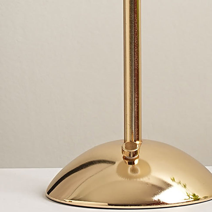 Lisslune | Contemporary Scandinavian rechargeable iron fabric cone pleated LED table lamp for bedside