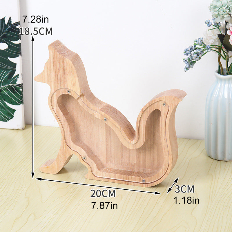 Lisslune | Wooden Animal Savings Bank