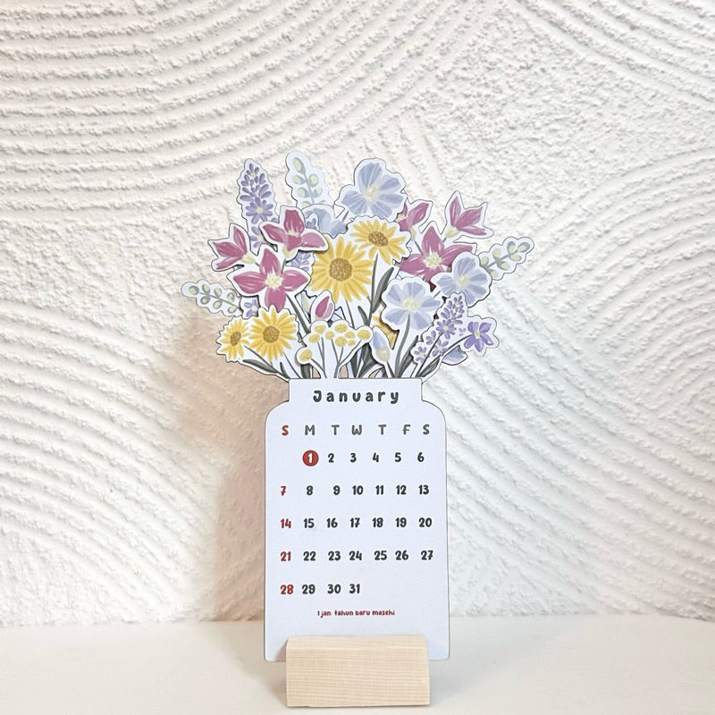 Lisslune | 2024 Blooming Flowers Desk Calendar