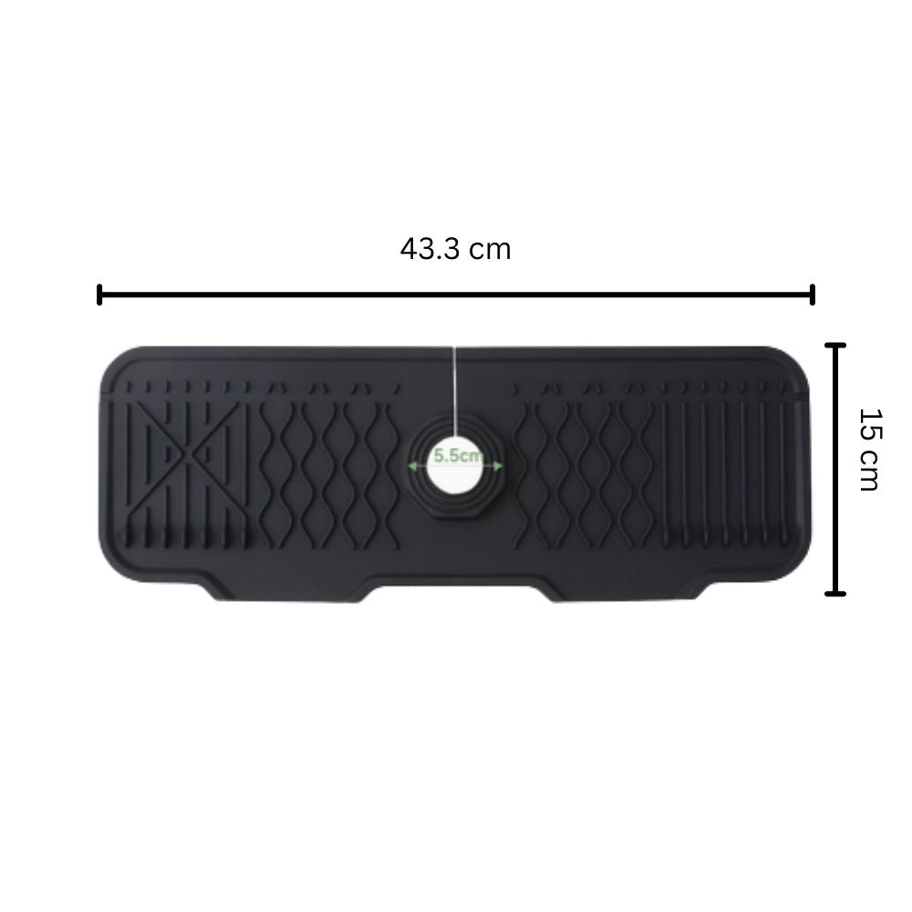 Lisslune | Aqua Slope Rubber Faucet Sink Mat