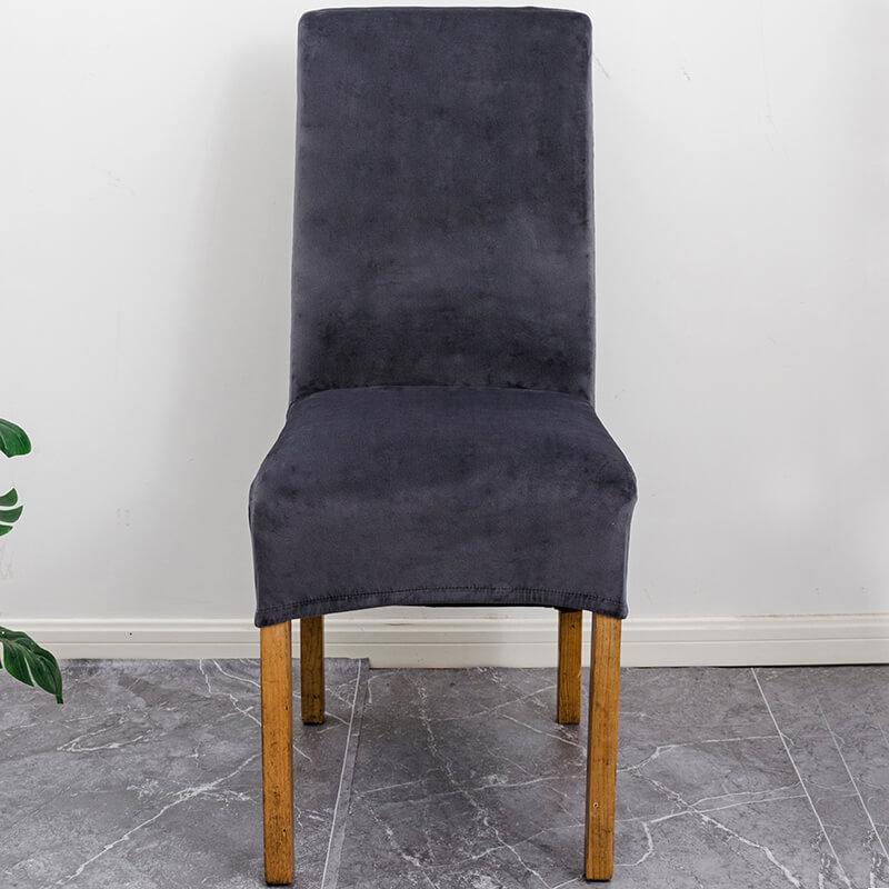 Lisslune | Stretch Velvet XL Size Dining Chair Covers x4 | Soft. Stretchable & Non-Slip for Home Dining Room Decoration