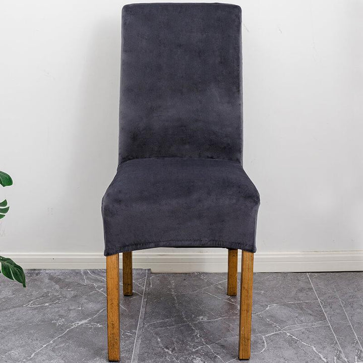 Lisslune | Stretch Velvet XL Size Dining Chair Covers x4 | Soft. Stretchable & Non-Slip for Home Dining Room Decoration