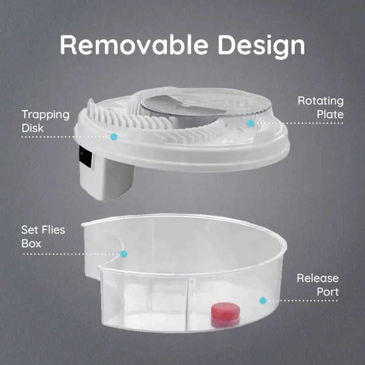 Lisslune | USB Silent Fly Trap | Eco-Friendly, Non-Toxic & Effective for Home and Outdoor Use