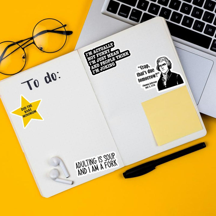 Lisslune | Set of 130 Funny Quote Stickers