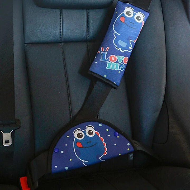 Lisslune | Children's Cartoon Safety Seatbelt Cushion and Adjustment Set