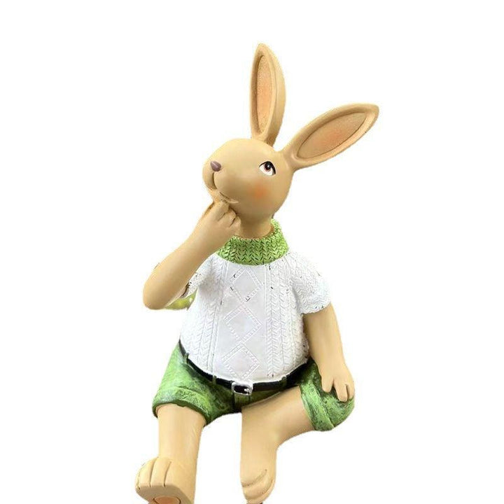 Lisslune | Charming Bunny Resin Sculptures for Delightful Outdoor Areas