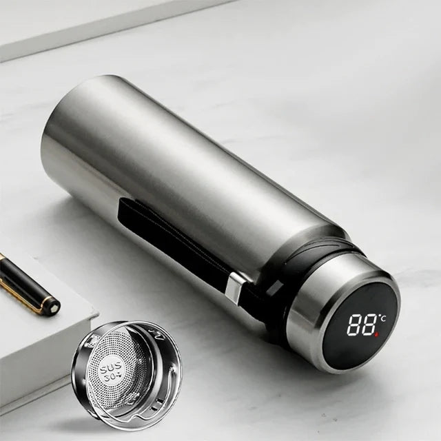 Lisslune | HydroGuard | Thermos bottle | Keeps drinks warm and cold for 24 hours | Stylish stainless steel drinking bottle