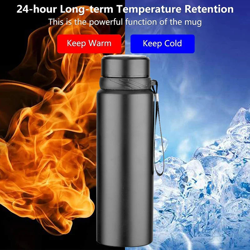 Lisslune | HydroGuard | Thermos bottle | Keeps drinks warm and cold for 24 hours | Stylish stainless steel drinking bottle