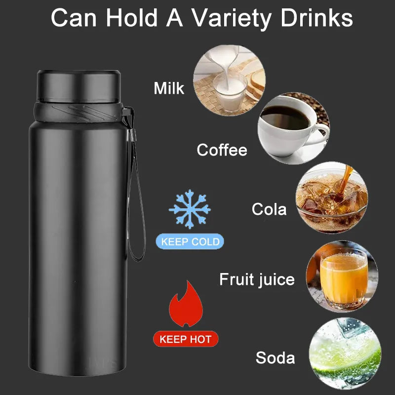 Lisslune | HydroGuard | Thermos bottle | Keeps drinks warm and cold for 24 hours | Stylish stainless steel drinking bottle