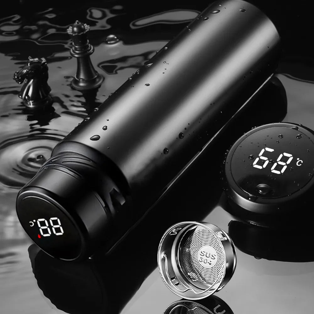 Lisslune | HydroGuard | Thermos bottle | Keeps drinks warm and cold for 24 hours | Stylish stainless steel drinking bottle