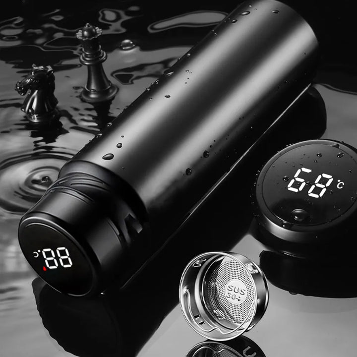 Lisslune | HydroGuard | Thermos bottle | Keeps drinks warm and cold for 24 hours | Stylish stainless steel drinking bottle