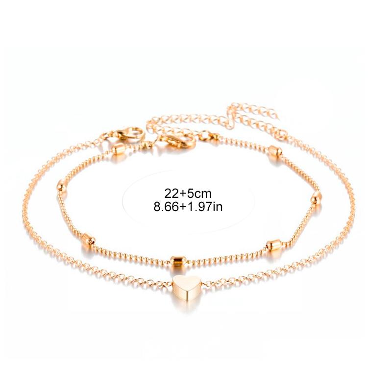 Lisslune | Fashion Heart Anklets for Women