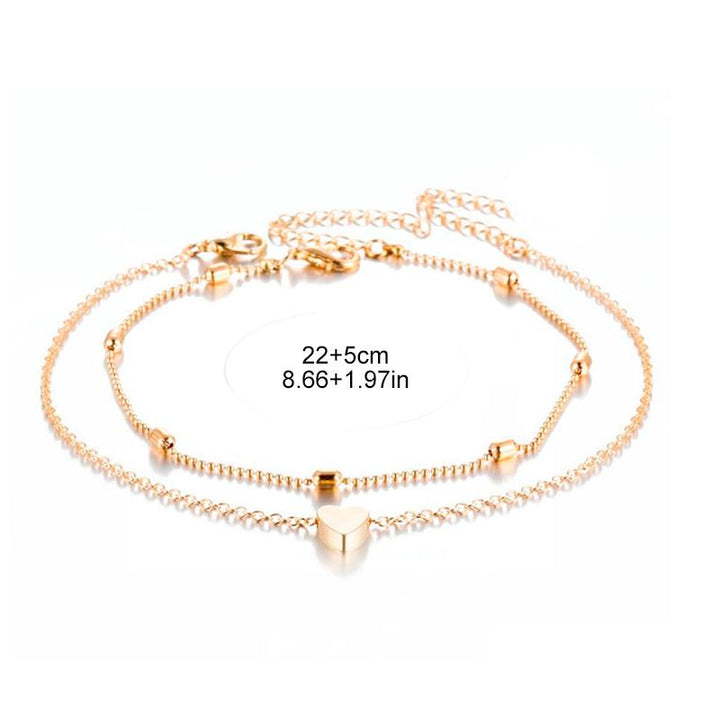 Lisslune | Fashion Heart Anklets for Women