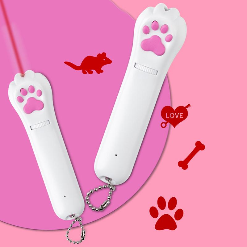 Lisslune | PurrPlay USB Rechargeable Cat Laser Toy – Interactive LED Light with 4 Cartridges