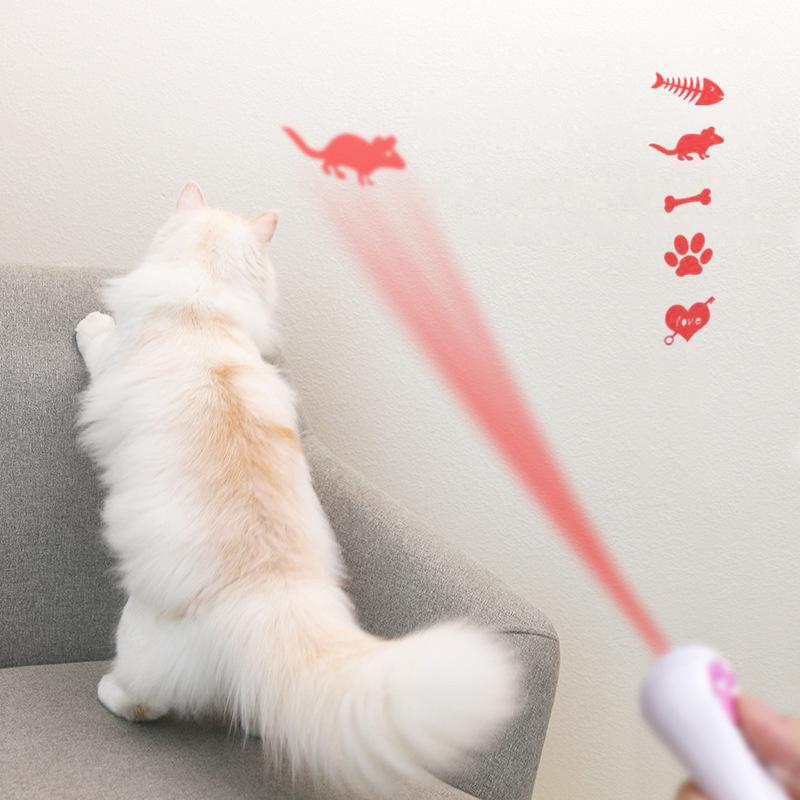 Lisslune | PurrPlay USB Rechargeable Cat Laser Toy – Interactive LED Light with 4 Cartridges