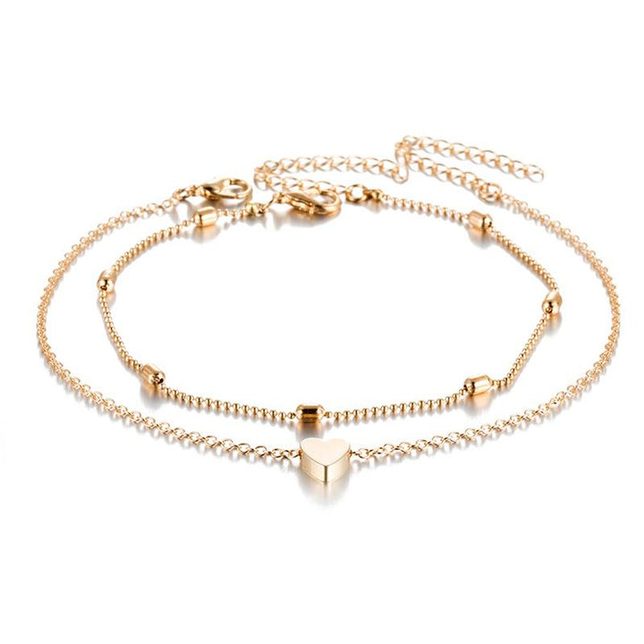 Lisslune | Fashion Heart Anklets for Women