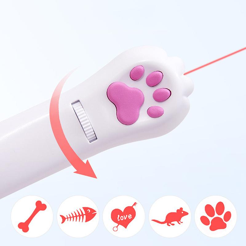 Lisslune | PurrPlay USB Rechargeable Cat Laser Toy – Interactive LED Light with 4 Cartridges