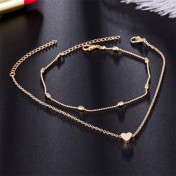 Lisslune | Fashion Heart Anklets for Women