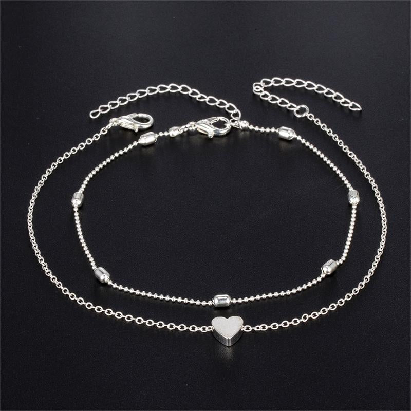 Lisslune | Fashion Heart Anklets for Women