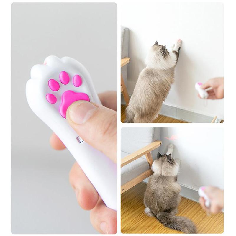 Lisslune | PurrPlay USB Rechargeable Cat Laser Toy – Interactive LED Light with 4 Cartridges