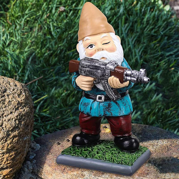 Lisslune | Military Garden Gnome with Camouflage Uniform