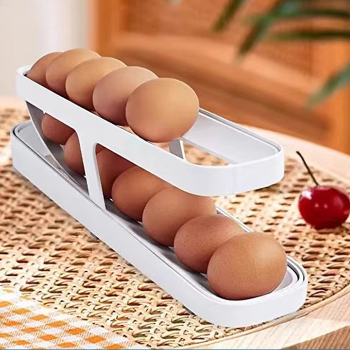 Lisslune | Automatic Scroll Egg Shelf Holder Storage Box