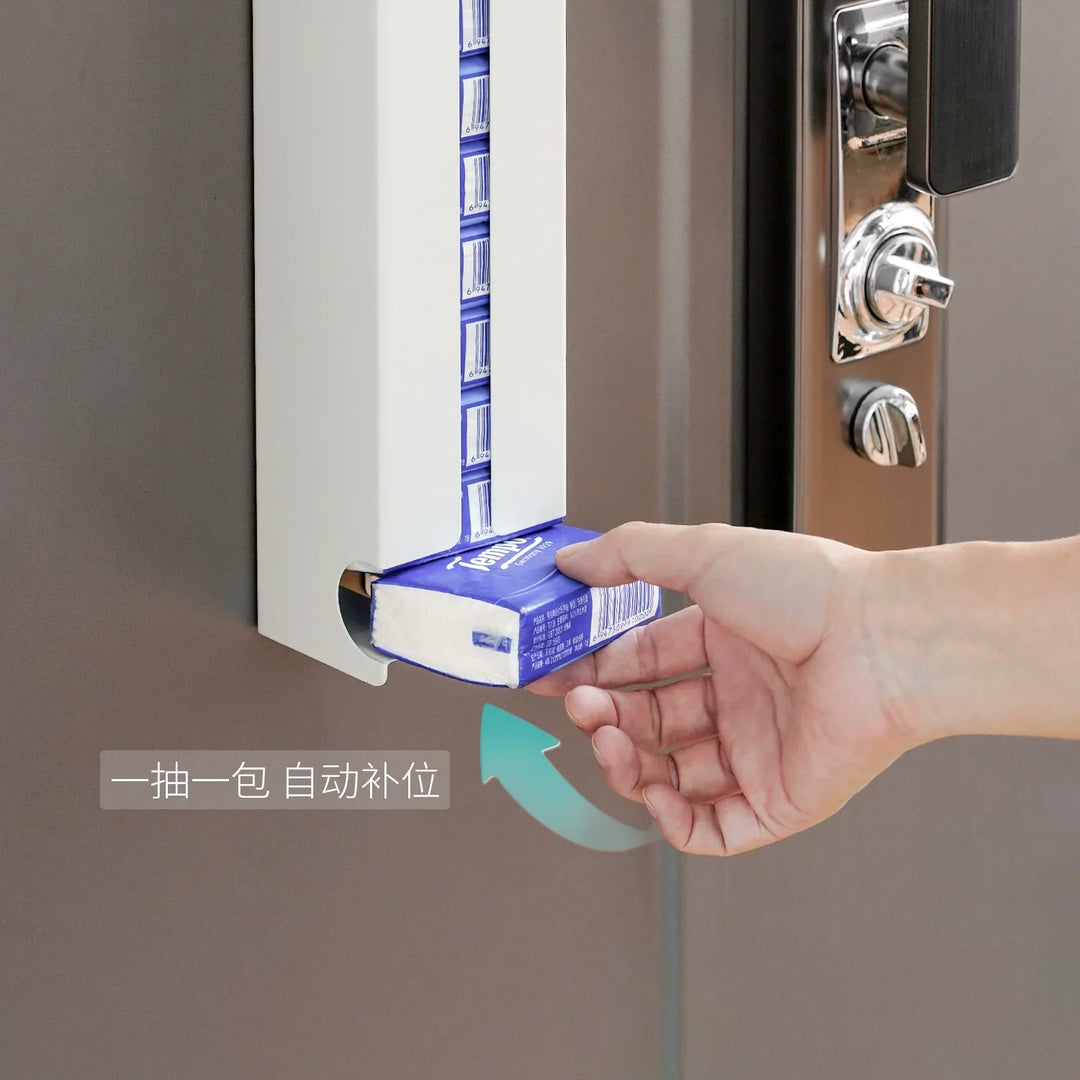 Lisslune | Magnetic Wall-Mount Tissue Box - Auto-Refill Napkin Holder