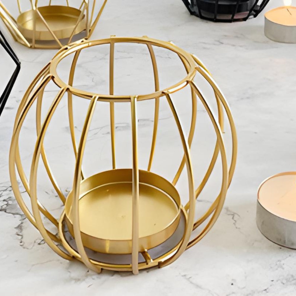Lisslune | Wireframe Sleek Iron Candle Holder