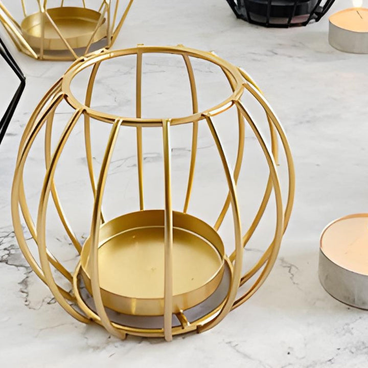 Lisslune | Wireframe Sleek Iron Candle Holder