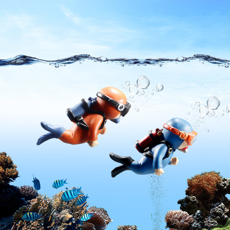 Lisslune | Floating Diver - Aquarium Ornament