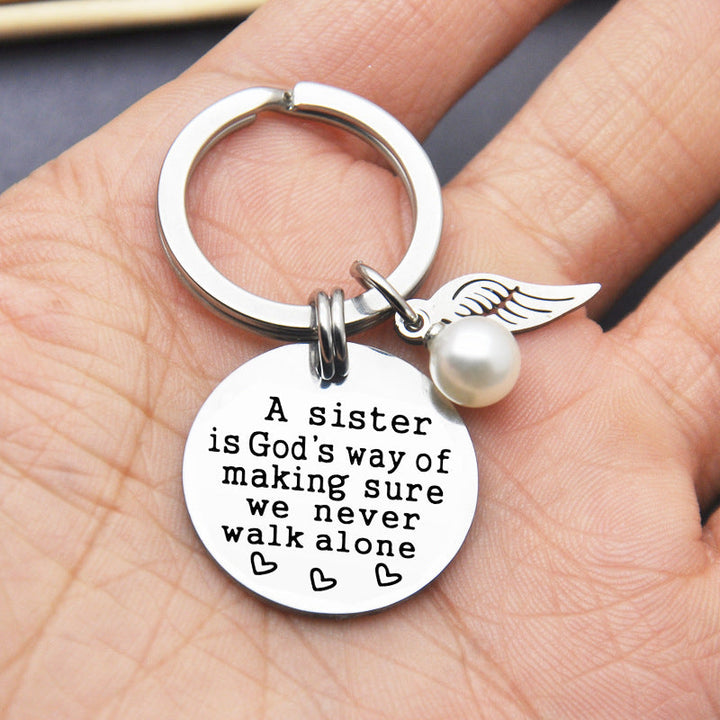Lisslune | A sister is God's way of ensuring that we never walk alone keychain