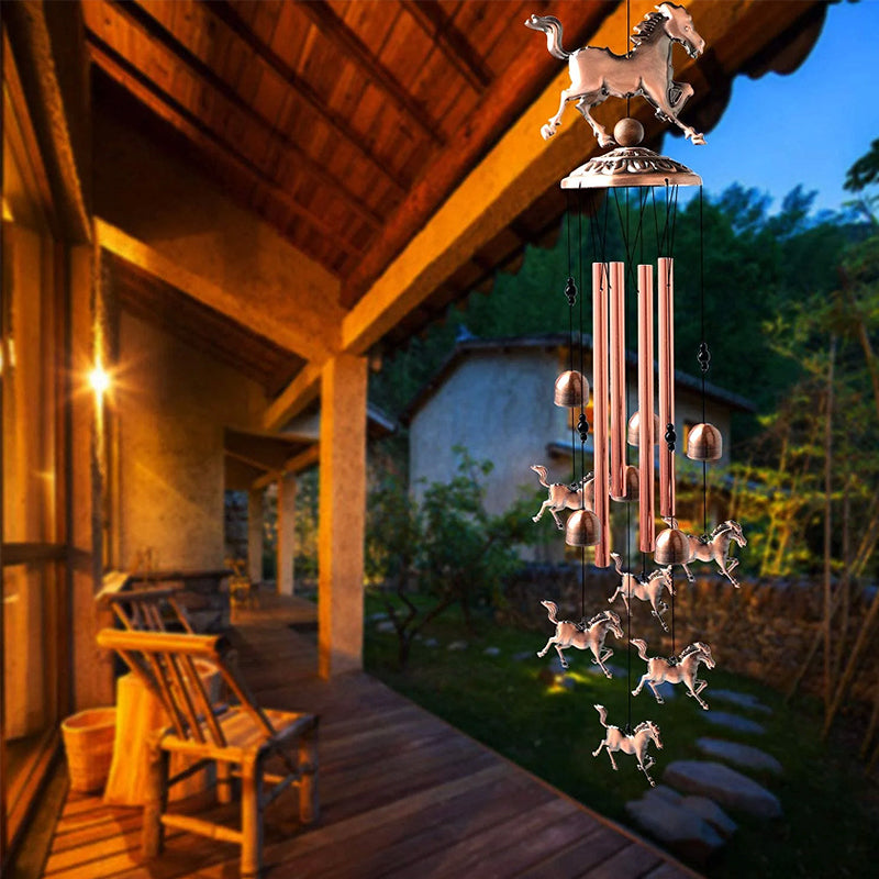 Lisslune | Retro Bronze Horse Wind Chime