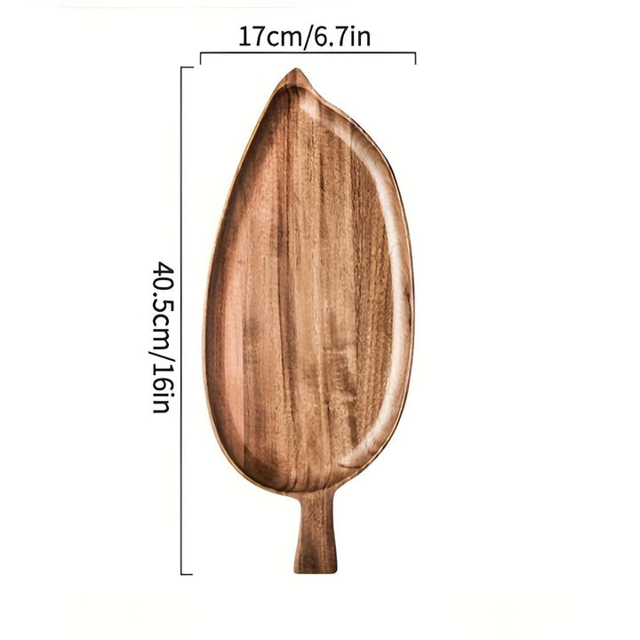Lisslune | Leaf-Shaped Wooden Serving Plate