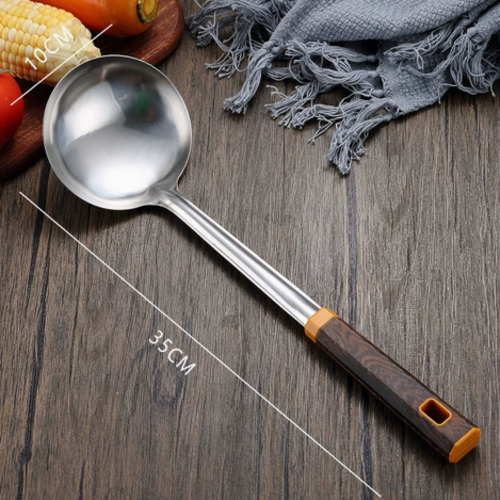 Lisslune | Wood Grain Stainless Steel Utensils | 6pcs Set