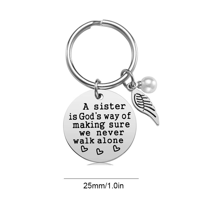 Lisslune | A sister is God's way of ensuring that we never walk alone keychain