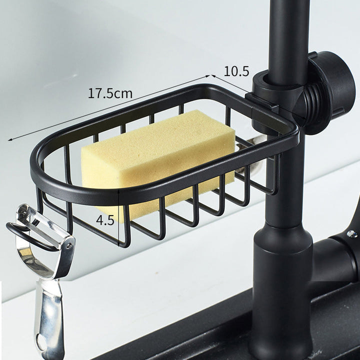 Lisslune | Shower holder for Shampoo & Soap – Stainless Aluminium – Silver or Black – No Drilling