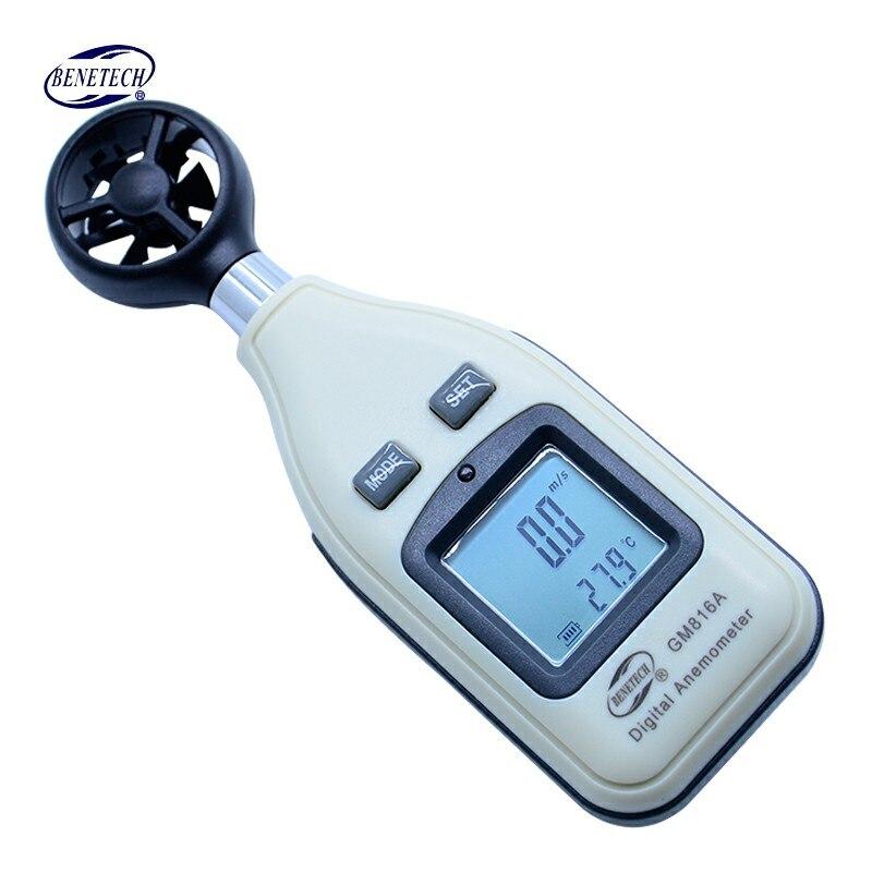 Lisslune | Wind Speed Meter with LCD Backlight Display Handheld Windmeter