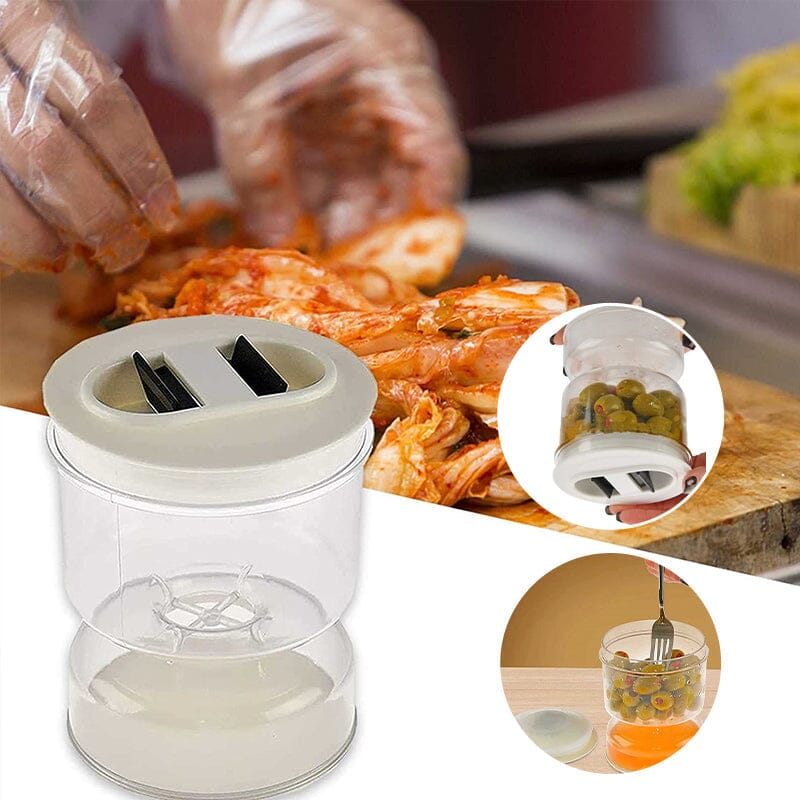 Lisslune | Pickle and Olive Jar with Strainer