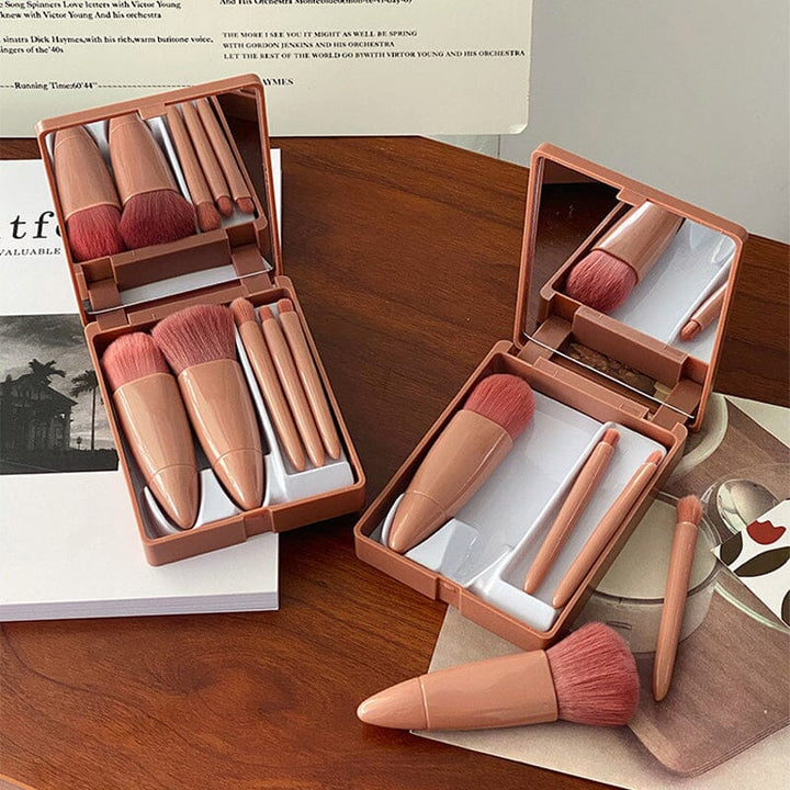 Lisslune | Portable Makeup Brush with Mirror