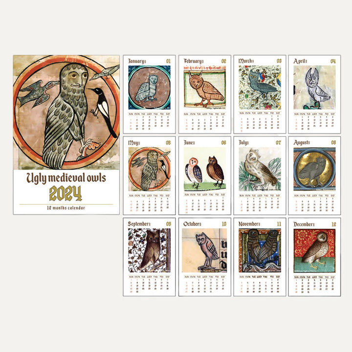 Lisslune | Medieval Owl Calendar