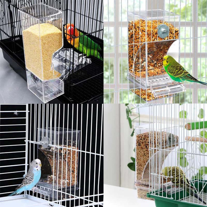 Lisslune | Automatic transparent bird feeder without spills