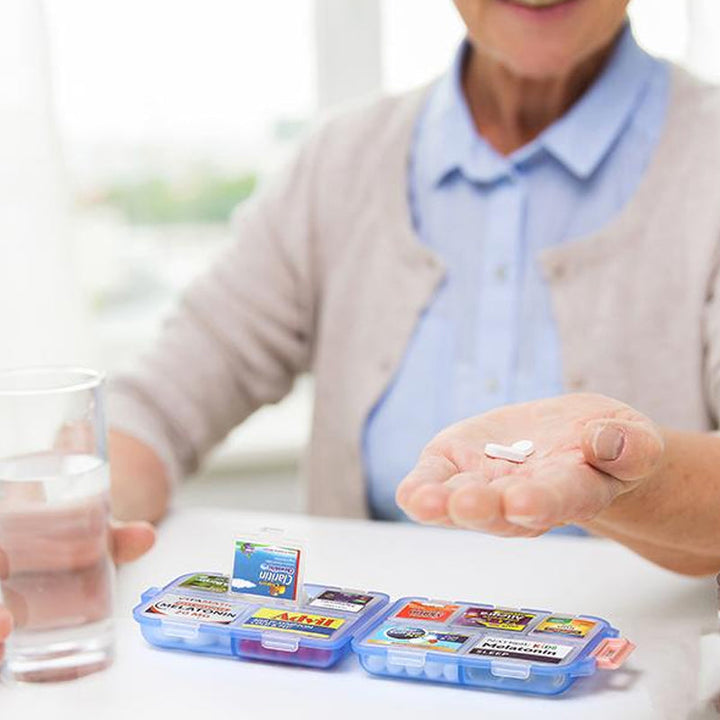 Lisslune | Travel Pill Organizer Box (161 Labels for Customization)