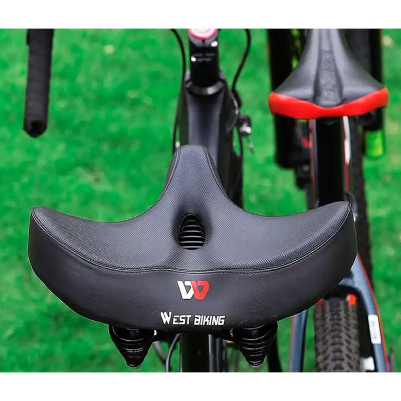 Lisslune | RideEase - Extra Wide & Breathable Comfortable Bike Saddle, Ergonomic Bicycle Seat