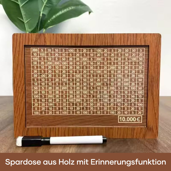 Lisslune | Wooden piggy bank with counter