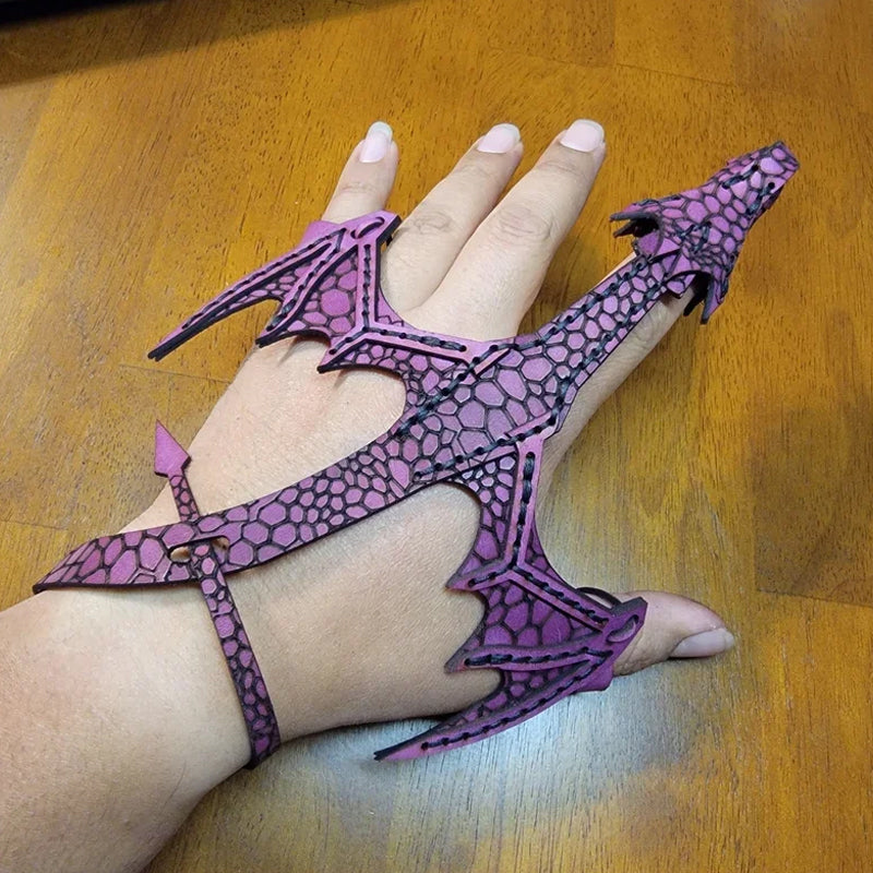Lisslune | Leather Hand Dragon Bracelet